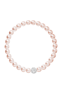 Obrázok pre Perlový náramok ružový s Preciosa kryštálmi 33115.3
