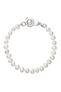 Obrázok pre Perlový náramok z pravých riečnych perál biely 23006.1