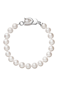 Obrázok pre Perlový náramok z pravých riečnych perál biely 23007.1