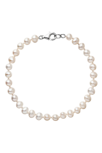 Obrázok pre Perlový náramok z pravých riečnych perál biely 23012.1