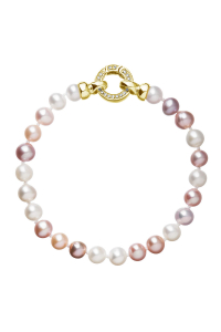 Obrázok pre Perlový náramok z pravých riečnych perál mix farieb 23004.3 pozlátené zapínanie