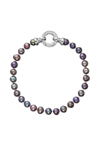 Obrázok pre Perlový náramok z pravých riečnych perál modrý 23001.3 dk.peacock