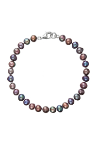 Obrázok pre Perlový náramok z pravých riečnych perál modrý 23012.3 dk.peacock