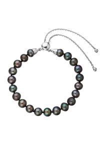 Obrázok pre Perlový náramok z pravých riečnych perál modrý nastaviteľný 23023.3 peacock