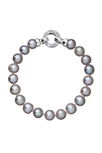Obrázok pre Perlový náramok z pravých riečnych perál šedý 23010.3
