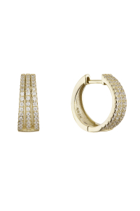 Pozlátené kruhy so zirkónmi 11769.1 Obrázok pre Pozlátené kruhy so zirkónmi 11769.1