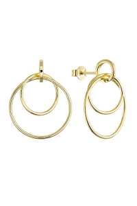 Pozlátené náušnice dvojitý kruh 61168 Obrázok pre Pozlátené náušnice dvojitý kruh 61168
