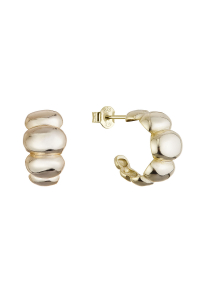 Pozlátené náušnice elegantné polkruhy 61163 Obrázok pre Pozlátené náušnice elegantné polkruhy 61163