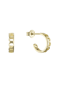 Pozlátené náušnice elegantné polkruhy 61165 Obrázok pre Pozlátené náušnice elegantné polkruhy 61165