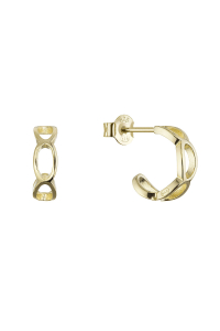 Pozlátené náušnice elegantné polkruhy 61166 Obrázok pre Pozlátené náušnice elegantné polkruhy 61166