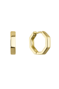 Pozlátené náušnice hranaté kruhy 61102 Obrázok pre Pozlátené náušnice hranaté kruhy 61102