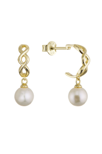 Pozlátené náušnice so zavesenou riečnou perlou 21125.1 Obrázok pre Pozlátené náušnice so zavesenou riečnou perlou 21125.1