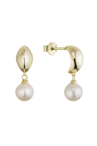 Pozlátené náušnice so zavesenou riečnou perlou 21128.1 Obrázok pre Pozlátené náušnice so zavesenou riečnou perlou 21128.1
