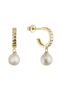 Pozlátené náušnice so zavesenou riečnou perlou 21129.1 Obrázok pre Pozlátené náušnice so zavesenou riečnou perlou 21129.1