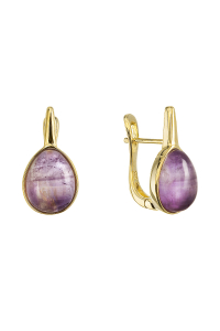 Pozlátené náušnice kvapky s ametystom 11730.3 Obrázok pre Pozlátené náušnice kvapky s ametystom 11730.3