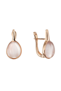 Pozlátené náušnice kvapky s ruženínom 11730.3 rose gold Obrázok pre Pozlátené náušnice kvapky s ruženínom 11730.3 rose gold