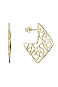 Pozlátené náušnice moderne vzorované 61172 Obrázok pre Pozlátené náušnice moderne vzorované 61172