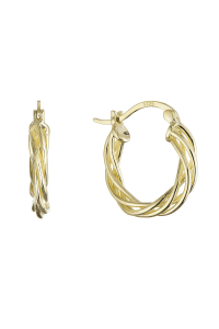 Pozlátené náušnice prepletané kruhy 61164 Obrázok pre Pozlátené náušnice prepletané kruhy 61164