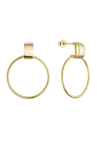 Pozlátené náušnice visiace kruhy 61167 Obrázok pre Pozlátené náušnice visiace kruhy 61167