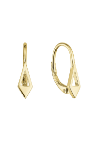 Pozlátené strieborné náušnice geometrickom tvare 61024 Obrázok pre Pozlátené strieborné náušnice geometrickom tvare 61024