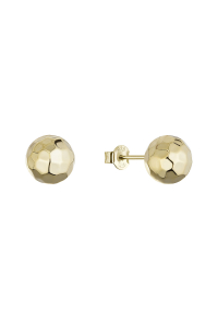 Pozlátené strieborné náušnice kôstky tvarovaná gulička 61144 Obrázok pre Pozlátené strieborné náušnice kôstky tvarovaná gulička 61144