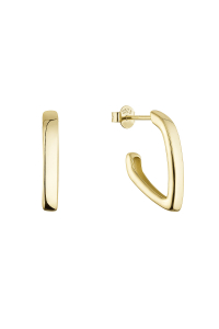 Obrázok pre Pozlátené strieborné náušnice obdĺžniky 61115