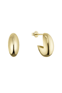 Obrázok pre Pozlátené strieborné náušnice oválne 61120