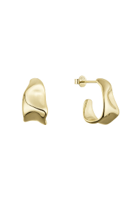 Obrázok pre Pozlátené strieborné náušnice s elegantnými líniami 61111