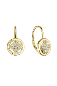 Obrázok pre Pozlátené strieborné náušnice so zirkónmi 11509.1 crystal