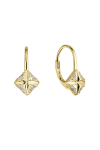 Obrázok pre Pozlátené strieborné náušnice so zirkónmi 11516.1 crystal