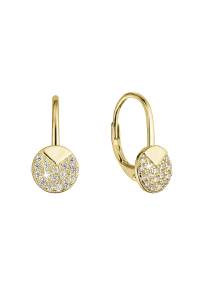 Obrázok pre Pozlátené strieborné náušnice so zirkónmi 11517.1 crystal