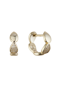 Obrázok pre Pozlátené strieborné náušnice tvarované kruhy 11614.1