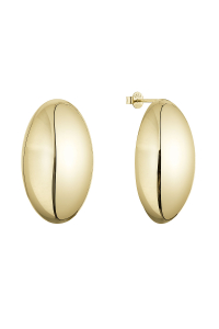 Obrázok pre Pozlátené strieborné náušnice veľké oválne 61119