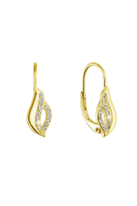 Obrázok pre Pozlátené strieborné náušnice vlnky 11542.1