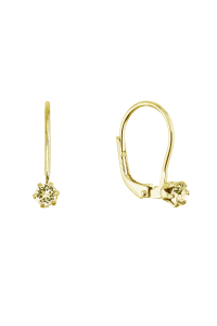 Obrázok pre Pozlátené visiace náušnice s Preciosa kryštálom 31322.3 jonquil