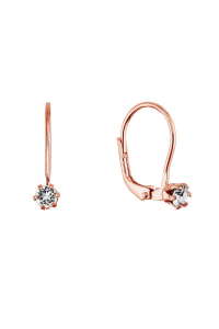 Obrázok pre Pozlátené visiace náušnice so Swarovski kryštálom 31322.1 rose gold