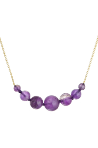 Pozlátený náhrdelník s ametystom 12187.3 Obrázok pre Pozlátený náhrdelník s ametystom 12187.3