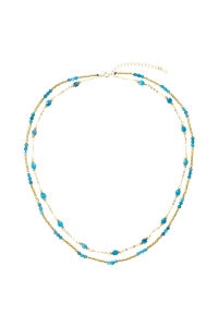 Pozlátený náhrdelník s apatitmi 12183.3 Obrázok pre Pozlátený náhrdelník s apatitmi 12183.3