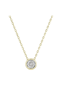 Pozlátený náhrdelník s čírym zirkónom 12052.1 Obrázok pre Pozlátený náhrdelník s čírym zirkónom 12052.1