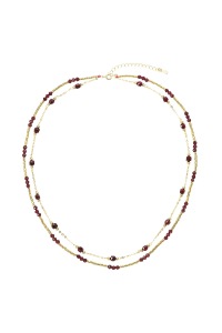 Pozlátený náhrdelník s granátmi 12183.3 Obrázok pre Pozlátený náhrdelník s granátmi 12183.3