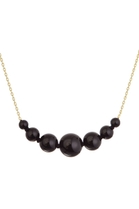 Pozlátený náhrdelník s onyxom 12187.3 Obrázok pre Pozlátený náhrdelník s onyxom 12187.3