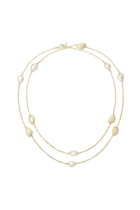 Pozlátený náhrdelník s riečnymi perlami 22060.1 Obrázok pre Pozlátený náhrdelník s riečnymi perlami 22060.1