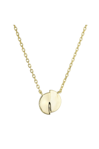 Pozlátený náhrdelník s rozpolenou placičkou 62051 Obrázok pre Pozlátený náhrdelník s rozpolenou placičkou 62051