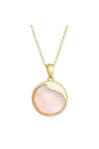 Pozlátený náhrdelník s ružovou perleťou 12167.3 Obrázok pre Pozlátený náhrdelník s ružovou perleťou 12167.3