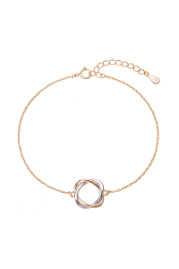 Pozlátený náramok dvojfarebný krúžok 63023 Obrázok pre Pozlátený náramok dvojfarebný krúžok 63023