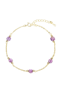 Pozlátený náramok s ametystmi 13111.3 Obrázok pre Pozlátený náramok s ametystmi 13111.3
