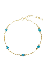 Pozlátený náramok s apatitmi 13111.3 Obrázok pre Pozlátený náramok s apatitmi 13111.3