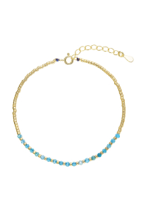 Pozlátený náramok s apatitmi 13112.3 Obrázok pre Pozlátený náramok s apatitmi 13112.3