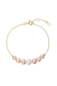 Pozlátený náramok s farebnými riečnymi perlami 23024.3 multi Obrázok pre Pozlátený náramok s farebnými riečnymi perlami 23024.3 multi