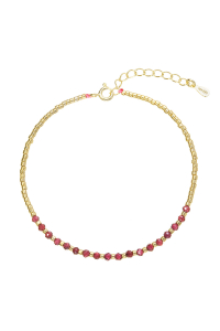 Pozlátený náramok s granátmi 13112.3 Obrázok pre Pozlátený náramok s granátmi 13112.3